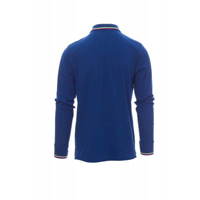 Aviazione - Polo manica lunga in cotone unisex - blu royal
