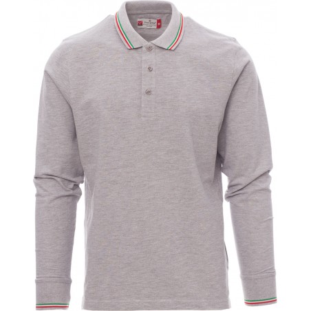 Aviazione Melange - Polo manica lunga in cotone unisex - grigio melange