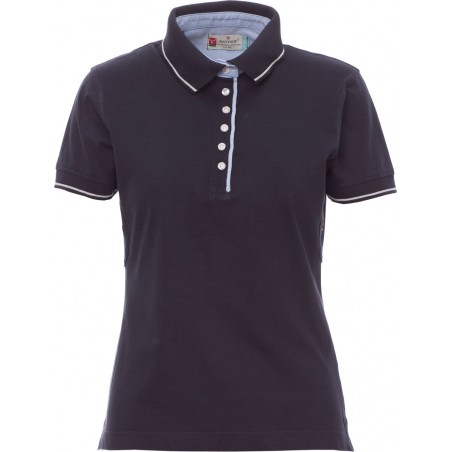 Leeds - Polo manica corta in cotone donna - blu navy