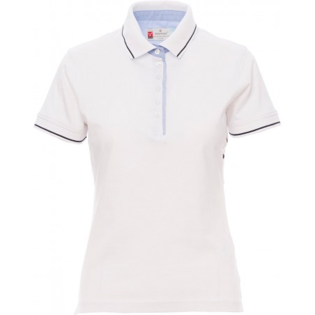 Leeds - Polo manica corta in cotone donna - bianco