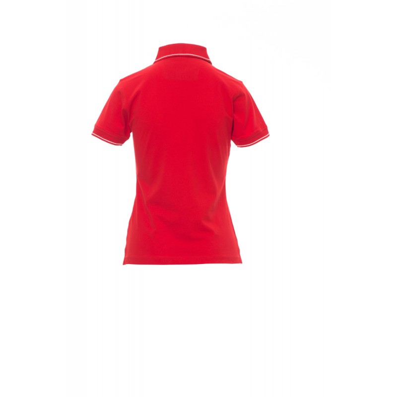 Leeds - Polo manica corta in cotone donna - rosso