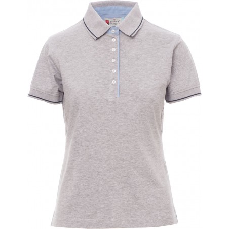 Leeds Melange - Polo manica corta in cotone donna - grigio melange