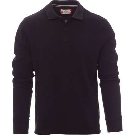 Florence - Polo manica lunga in cotone - nero