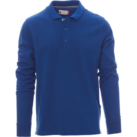 Florence - Polo manica lunga in cotone - blu royal