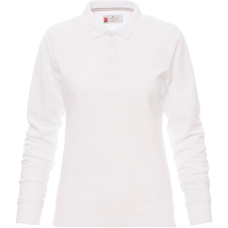 Florence Lady - Polo manica lunga in cotone donna - bianco