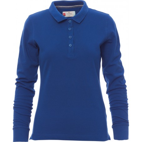 Florence Lady - Polo manica lunga in cotone donna - blu royal