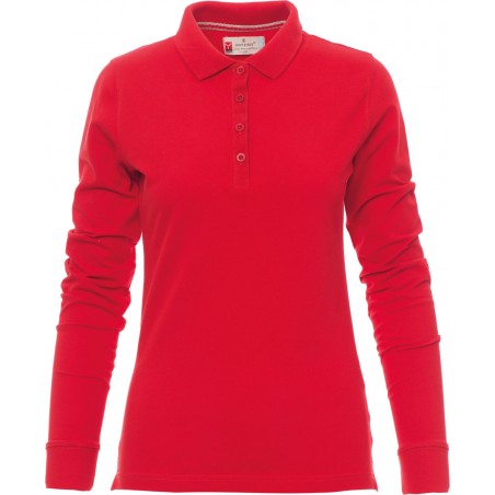 Florence Lady - Polo manica lunga in cotone donna - rosso