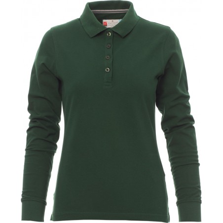 Florence Lady - Polo manica lunga in cotone donna - verde