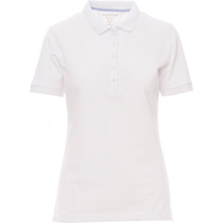 Glamour - Polo manica corta in cotone donna - bianco
