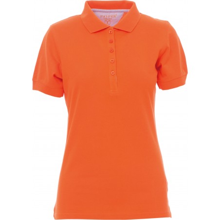 Glamour - Polo manica corta in cotone donna - vibrant orange