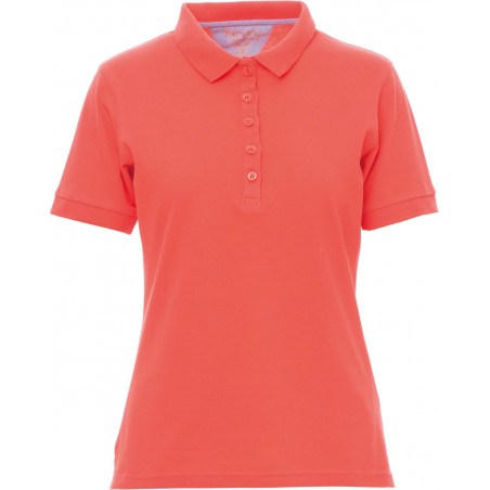 Glamour - Polo manica corta in cotone donna - hot coral