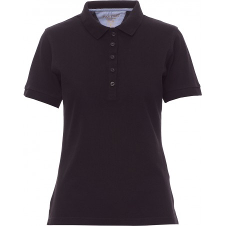 Glamour - Polo manica corta in cotone donna - nero