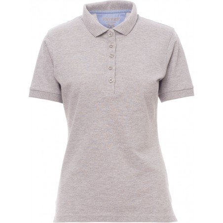 Glamour - Polo manica corta in cotone donna - grigio melange