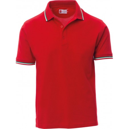 Italia - Polo manica corta in cotone unisex - mars red