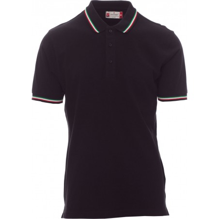 Italia - Polo manica corta in cotone unisex - nero