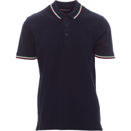 Italia - Polo manica corta in cotone unisex - blu navy