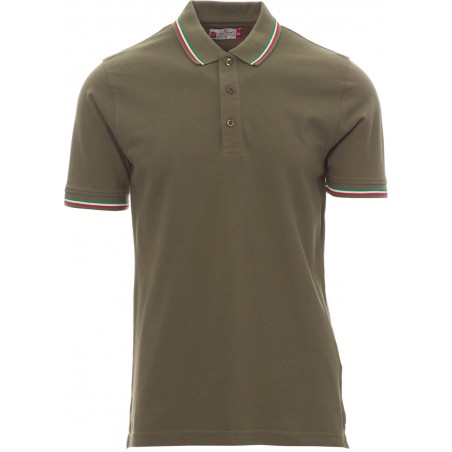 Italia - Polo manica corta in cotone unisex - verde militare