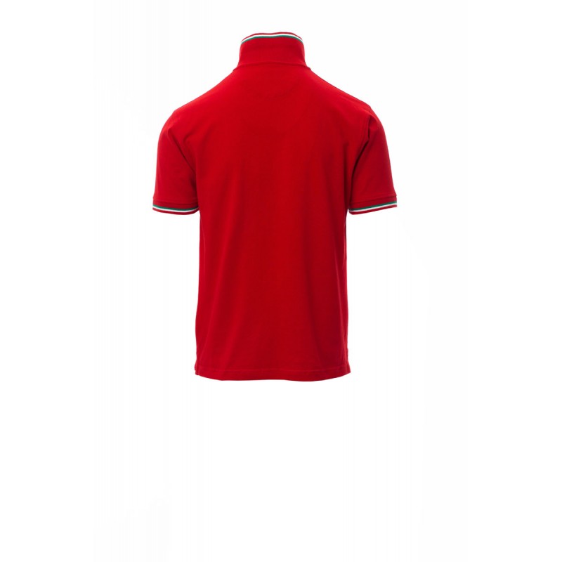 Italia - Polo manica corta in cotone unisex - mars red