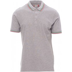 Italia Melange - Polo manica corta in cotone unisex - grigio melange