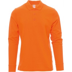 Verona - Polo manica lunga in cotone - arancione