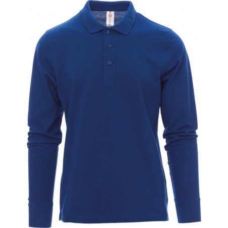 Verona - Polo manica lunga in cotone - blu royal