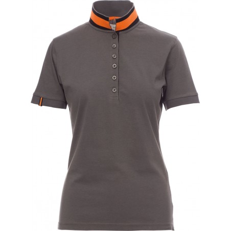 Memphis Lady - Polo manica corta in cotone donna - smoke