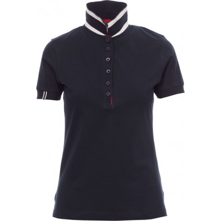 Memphis Lady - Polo manica corta in cotone donna - blu navy