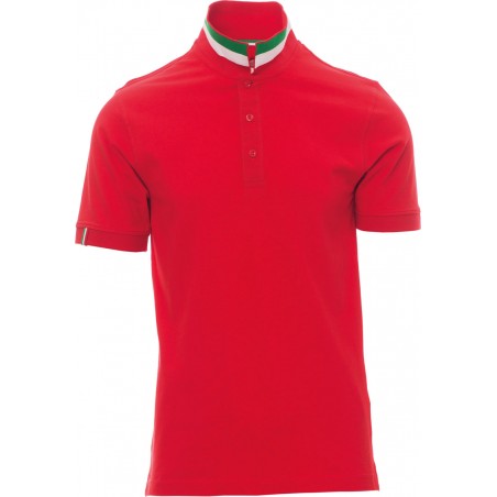 Nation - Polo manica corta in cotone - rosso/italia