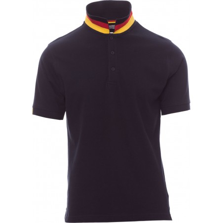 Nation - Polo manica corta in cotone - blu navy/germania