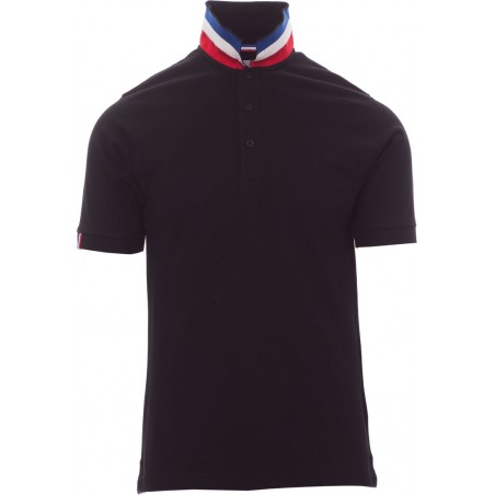 Nation - Polo manica corta in cotone - nero/francia