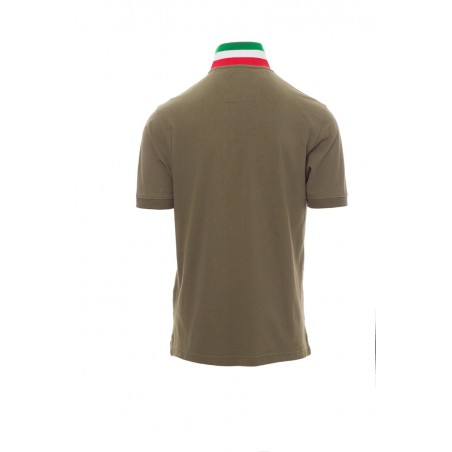 Nation - Polo manica corta in cotone - verde militare/italia Nation - Polo manica corta in cotone - verde militare/italia