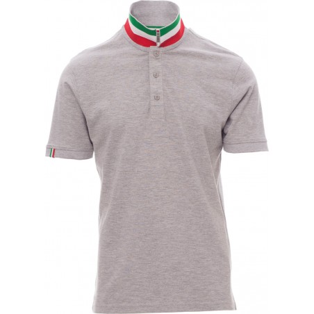 Nation Melange - Polo manica corta in cotone - grigio melange
