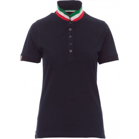Nation Lady - Polo manica corta in cotone - blu navy/italia