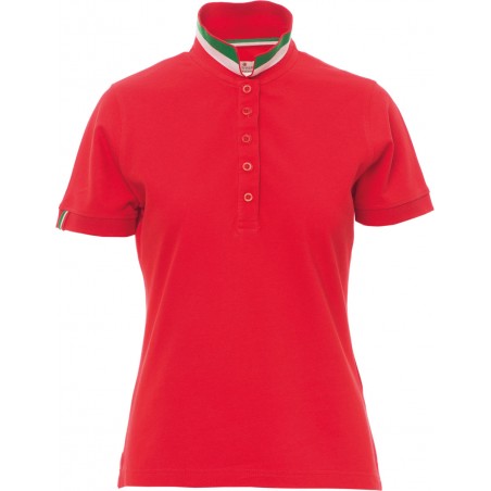 Nation Lady - Polo manica corta in cotone - rosso/italia