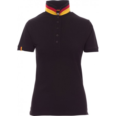 Nation Lady - Polo manica corta in cotone - nero/germania