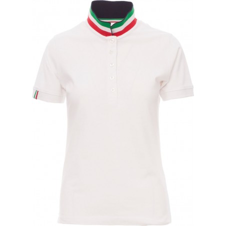 Nation Lady - Polo manica corta in cotone - bianco/italia