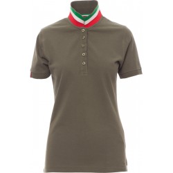 Nation Lady - Polo manica corta in cotone - verde militare/italia 2