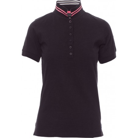 Nautic Lady - Polo manica corta in cotone donna - nero