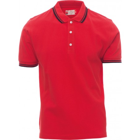 Skipper - Polo manica corta in cotone - rosso/blu navy