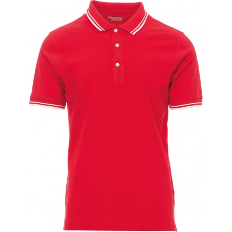 Skipper - Polo manica corta in cotone - rosso/bianco