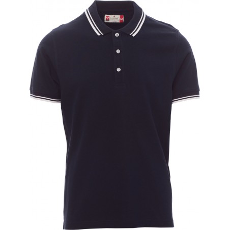 Skipper - Polo manica corta in cotone - blu navy/bianco