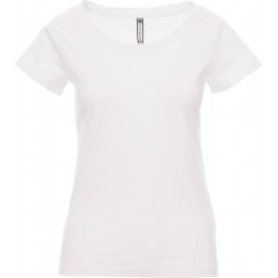Backfire - T-shirt con ampio girocollo in cotone donna - bianco