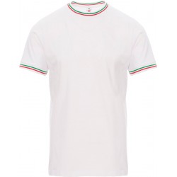 Flag - T-shirt girocollo in cotone - bianco/italia