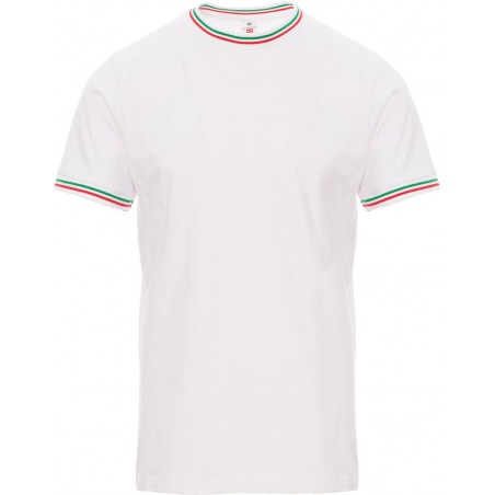 Flag - T-shirt girocollo in cotone - bianco/italia