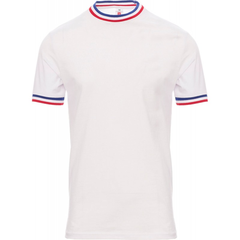 Flag - T-shirt girocollo in cotone - bianco/francia