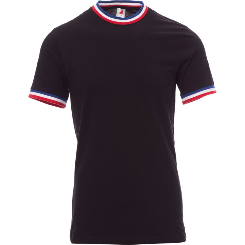 Flag - T-shirt girocollo in cotone - nero/francia