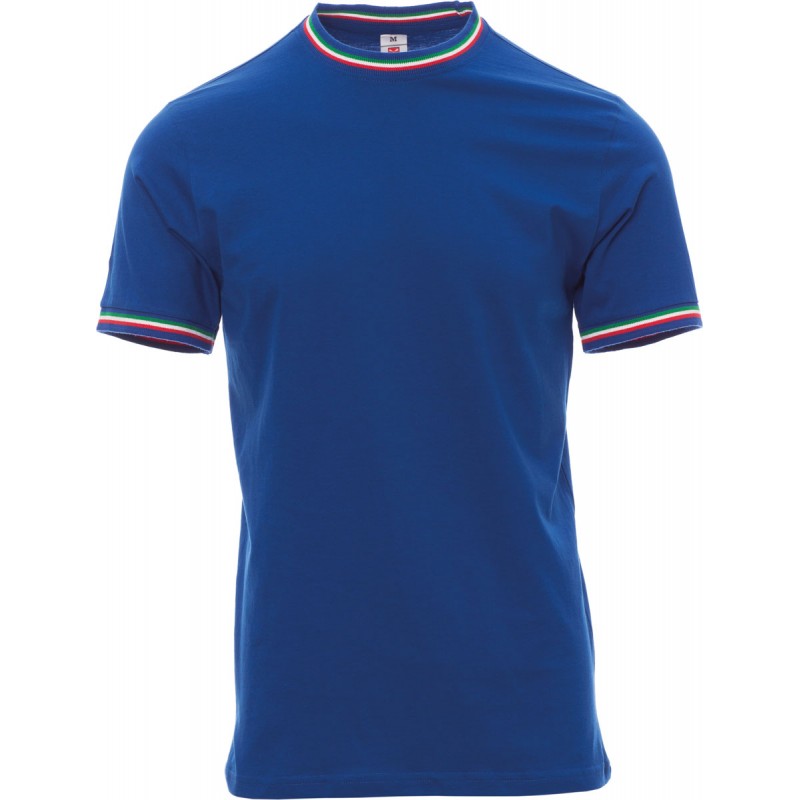 Flag - T-shirt girocollo in cotone - blu royal/italia