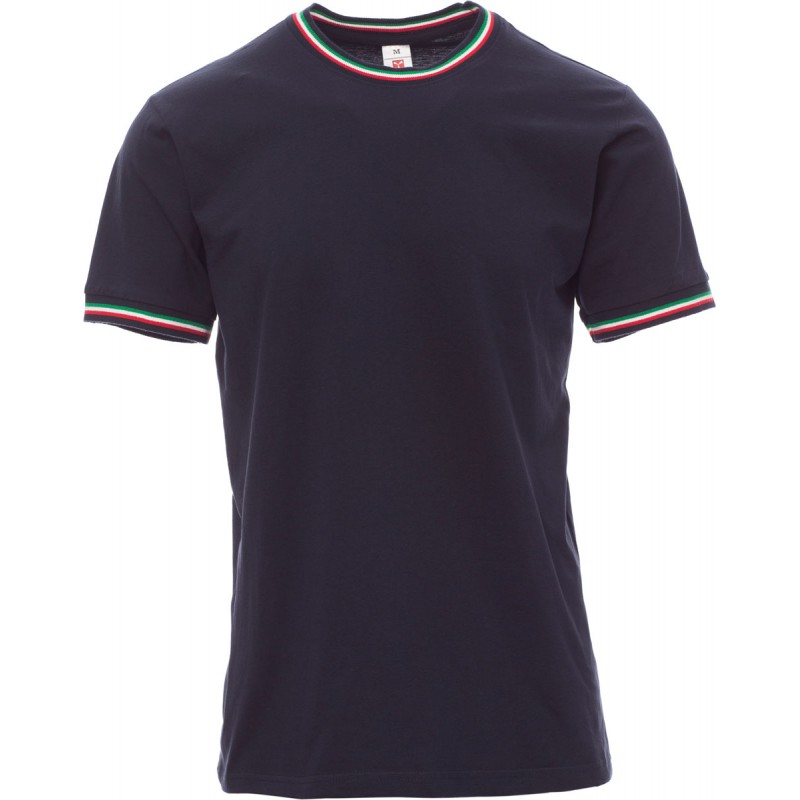 Flag - T-shirt girocollo in cotone - blu navy/italia