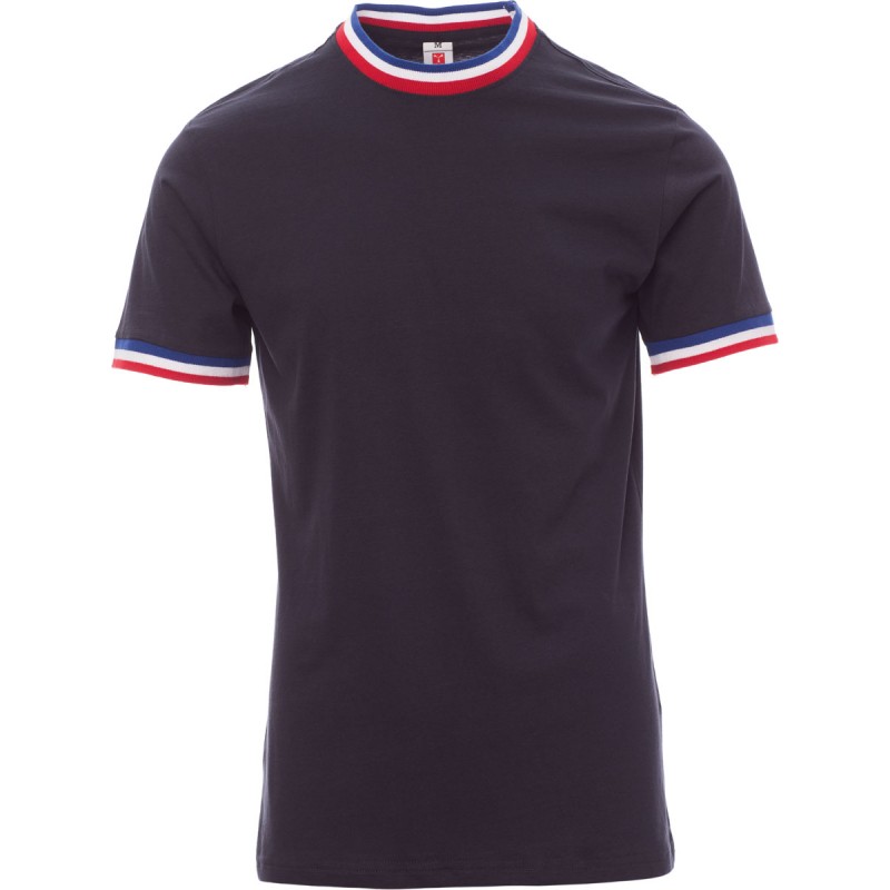 Flag - T-shirt girocollo in cotone - blu navy/francia