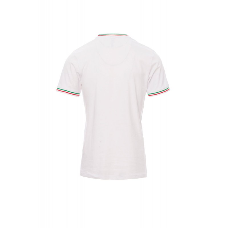 Flag - T-shirt girocollo in cotone - bianco/italia